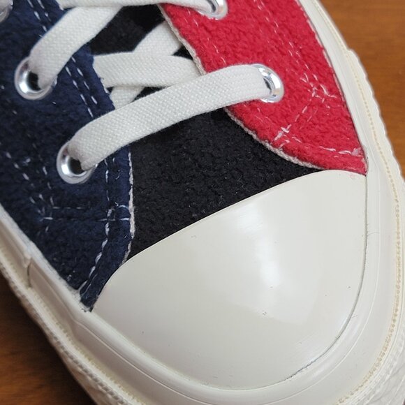 Converse Men's Chuck 70 Hi Upcycle Fleece 172267C Red/Blue/Black Size 10 - Picture 7 of 11
